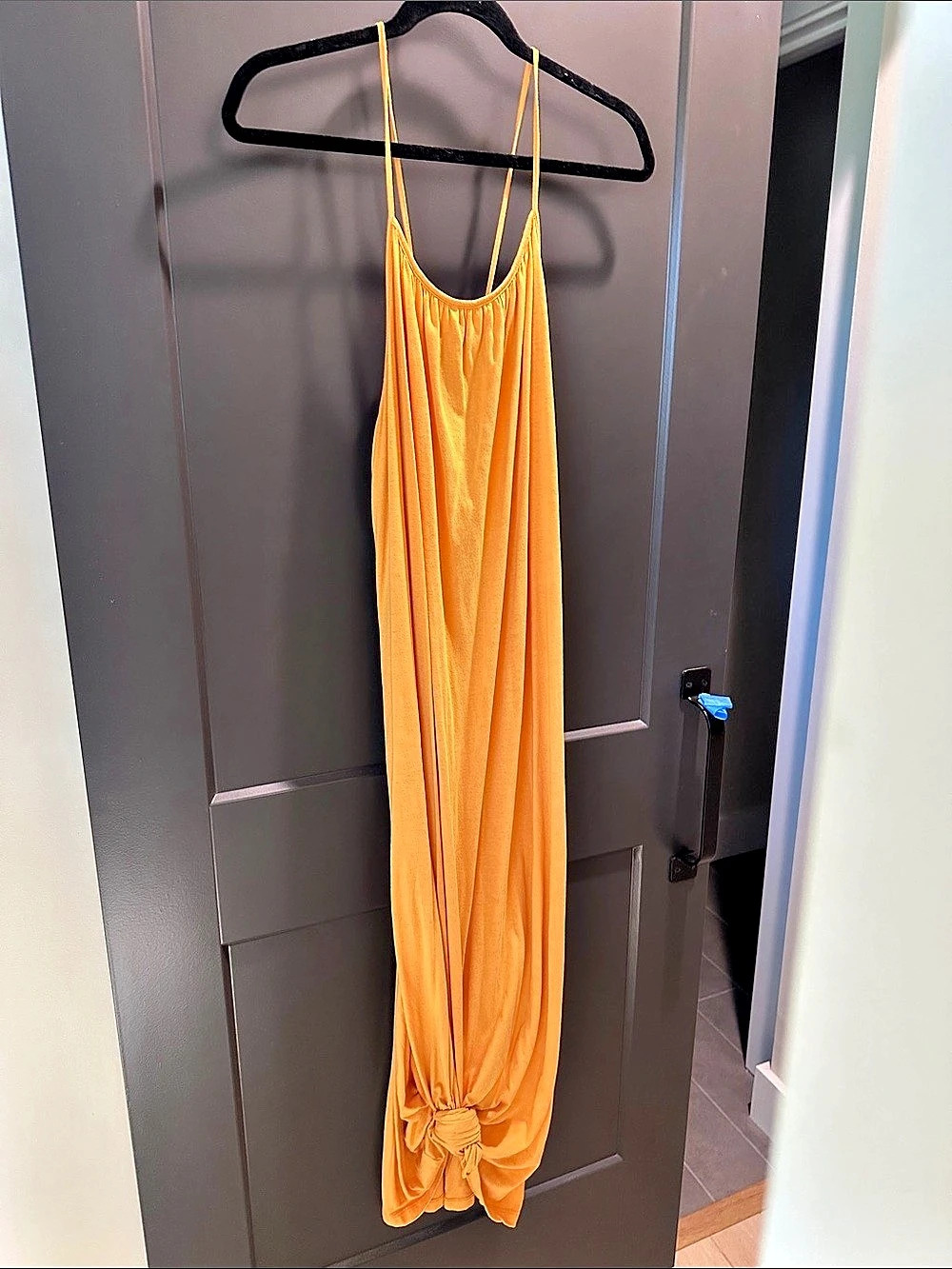 H&Medium Maxi Cowl Neck Dress in Orange Size Medium Like New